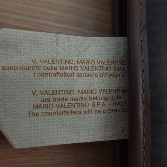 Vintage VALENTINO Purse Brown‎ PVC Clutch Logo Italian MARIO VALENTINO Italy 90s - Picture 16 of 16